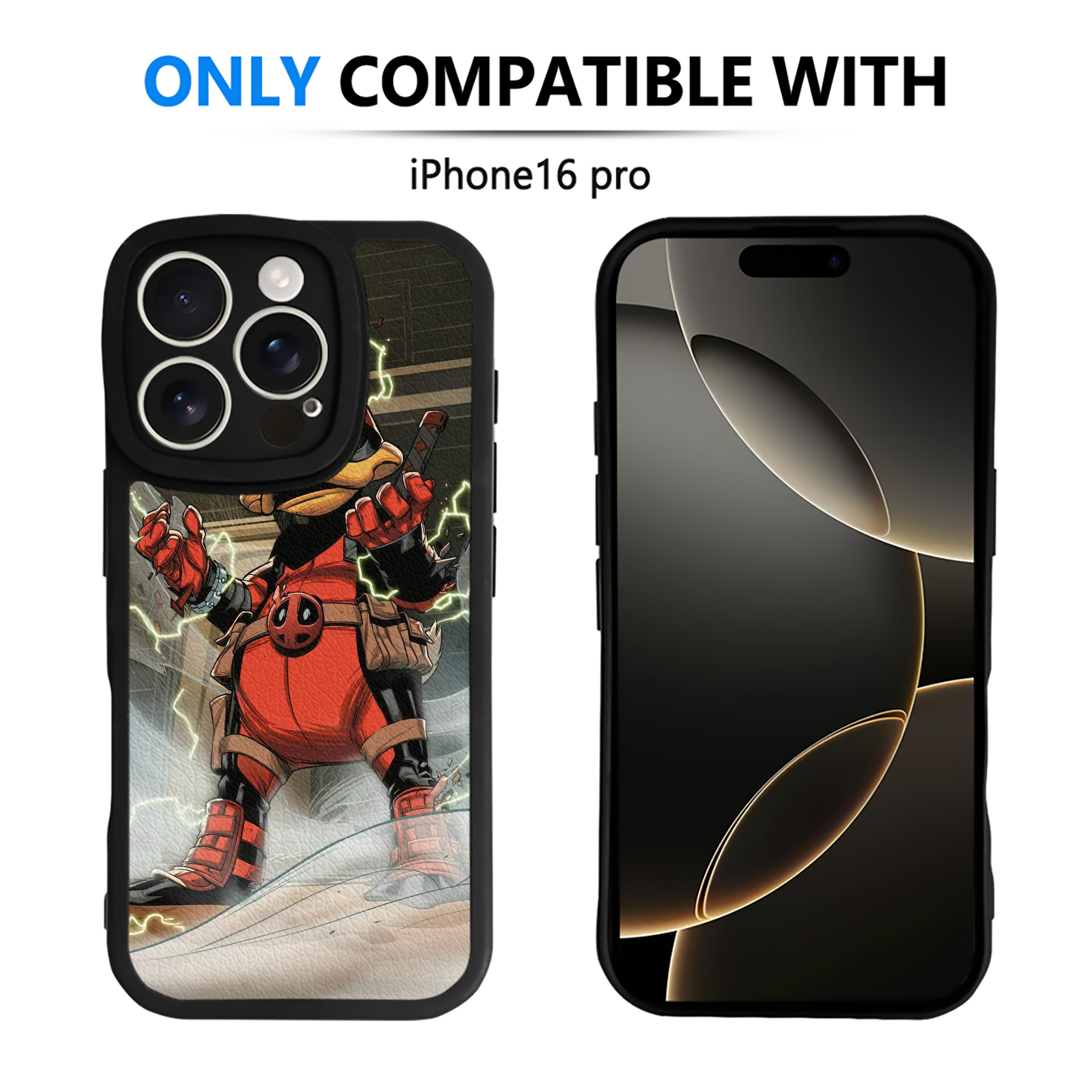 （画像用） Deadpool デッドプール 【iPhone 16シリーズ対応】シリコンスマホケース（レザー調） 材質：シリコン